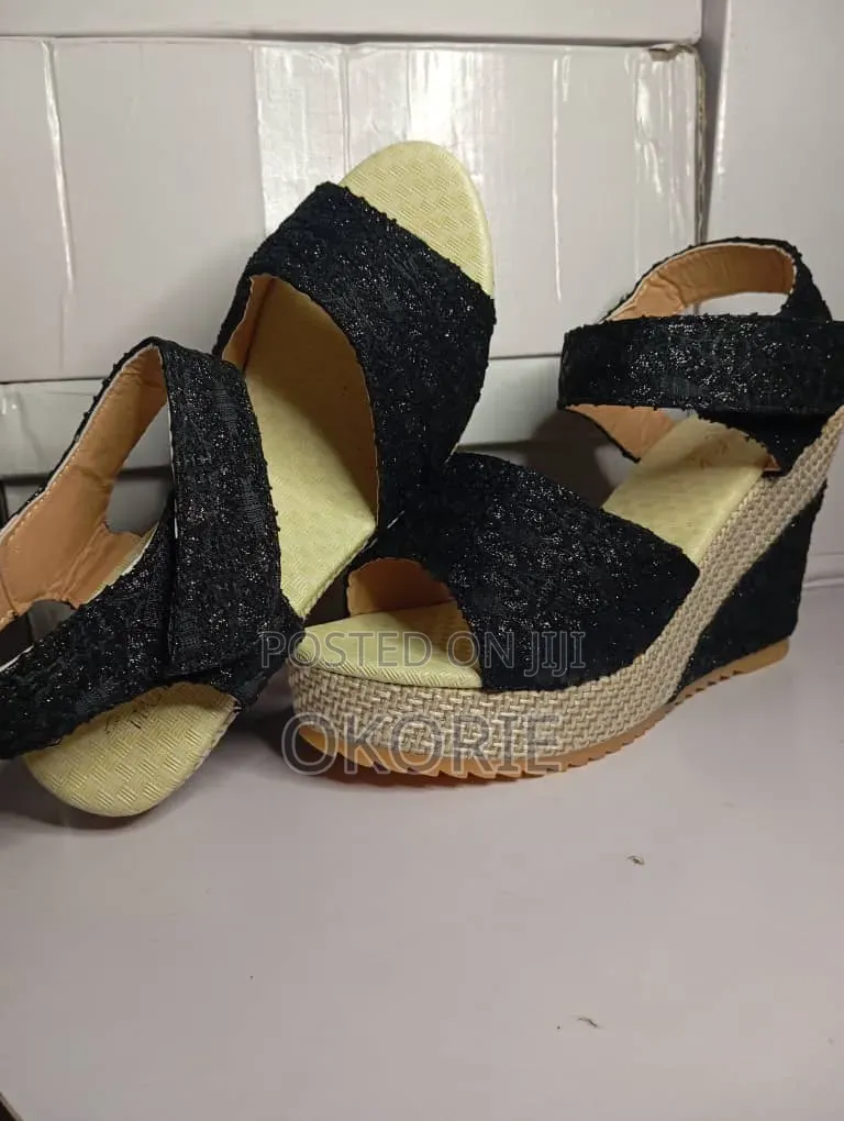 Successful High-Heeled Wedge Mesh Peep-Toe Sandals for Women,
