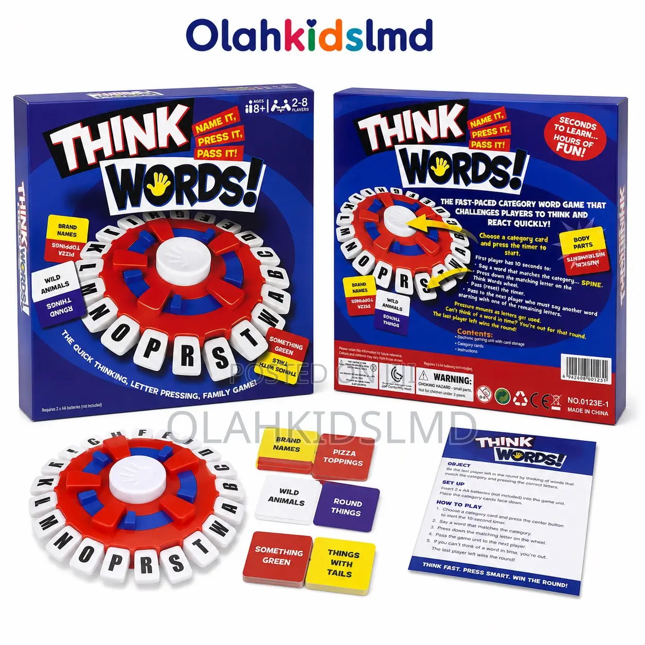 Think Words! Electronic Family Word Game – Fast-Paced Category Game
