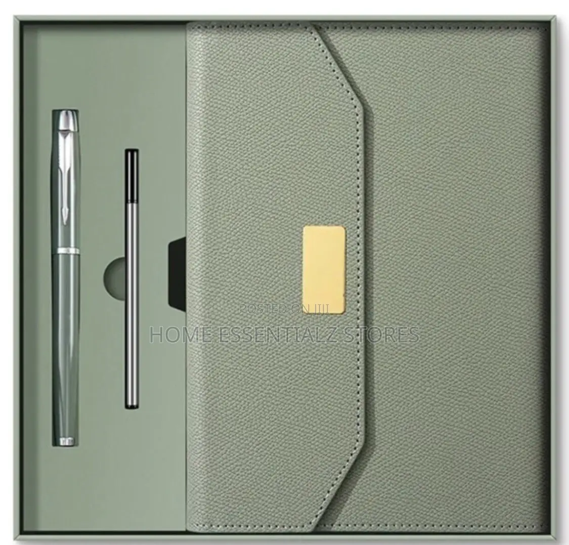 2-in-1 Pu Leather Notebook Metal Pen Gift Set - Corporate Gift Set