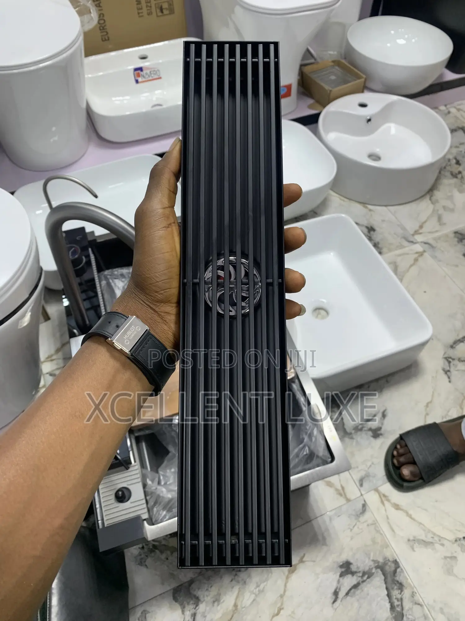 Floor Drain With None Return Valve Matt Black