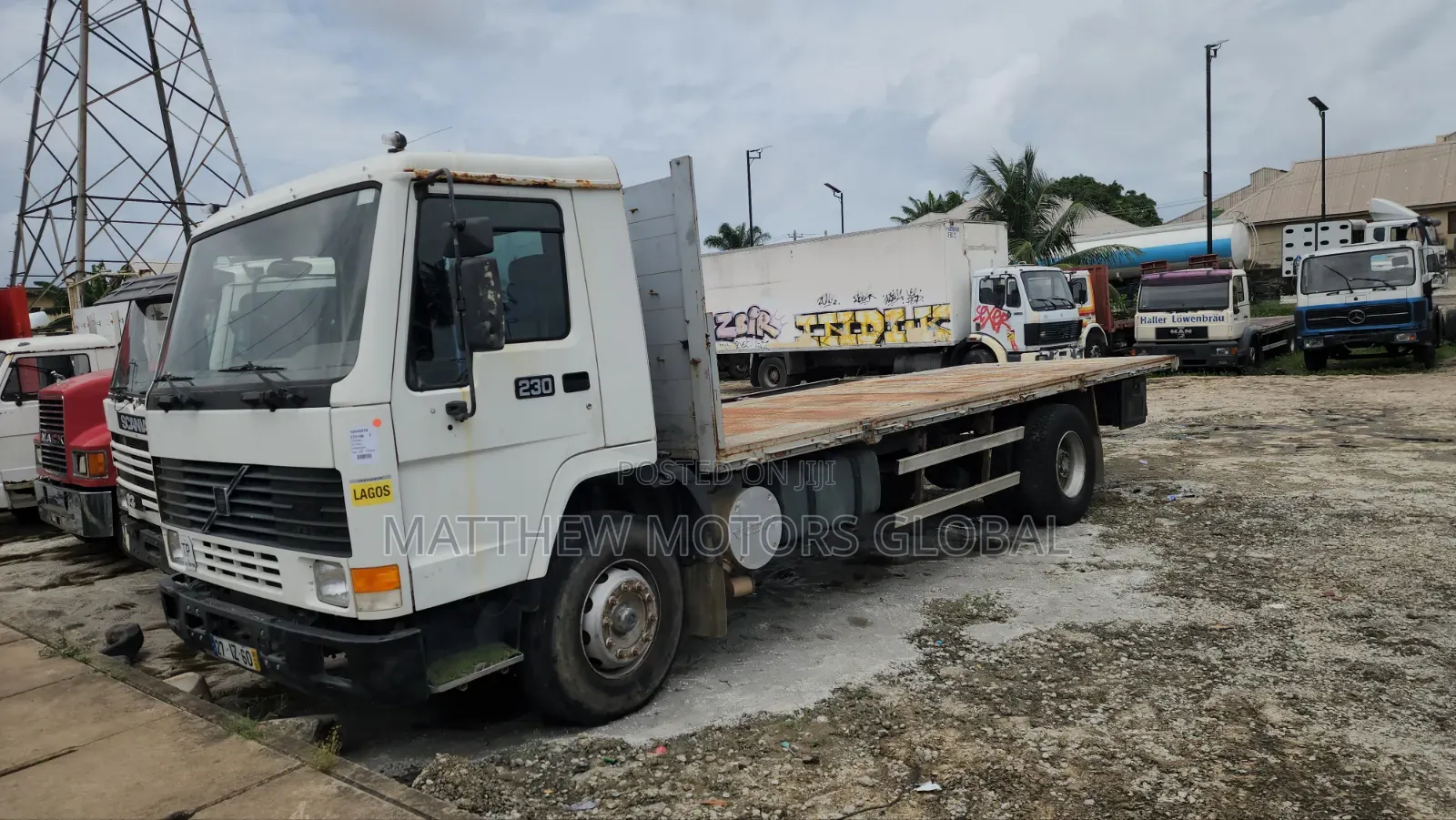 Super Clean Foreign Used Volvo Fl7 Flatbed Truck