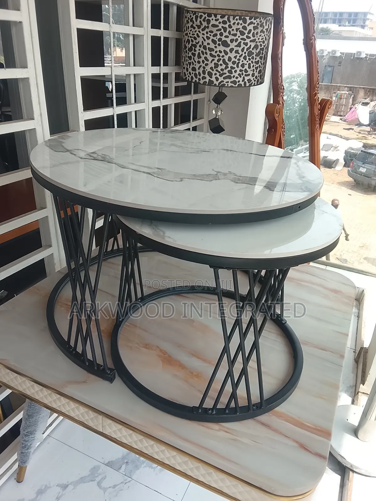 Foreign Made 2in1 Center Table Marble Top 70cm 50cm