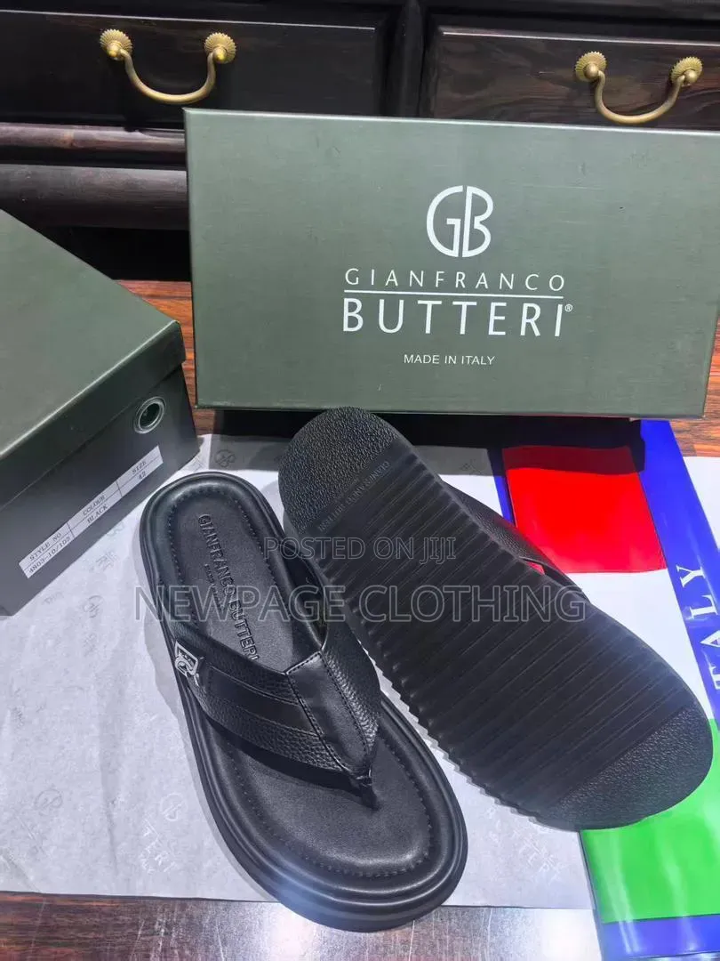 Luxury Elegant Men's Leather Slippers