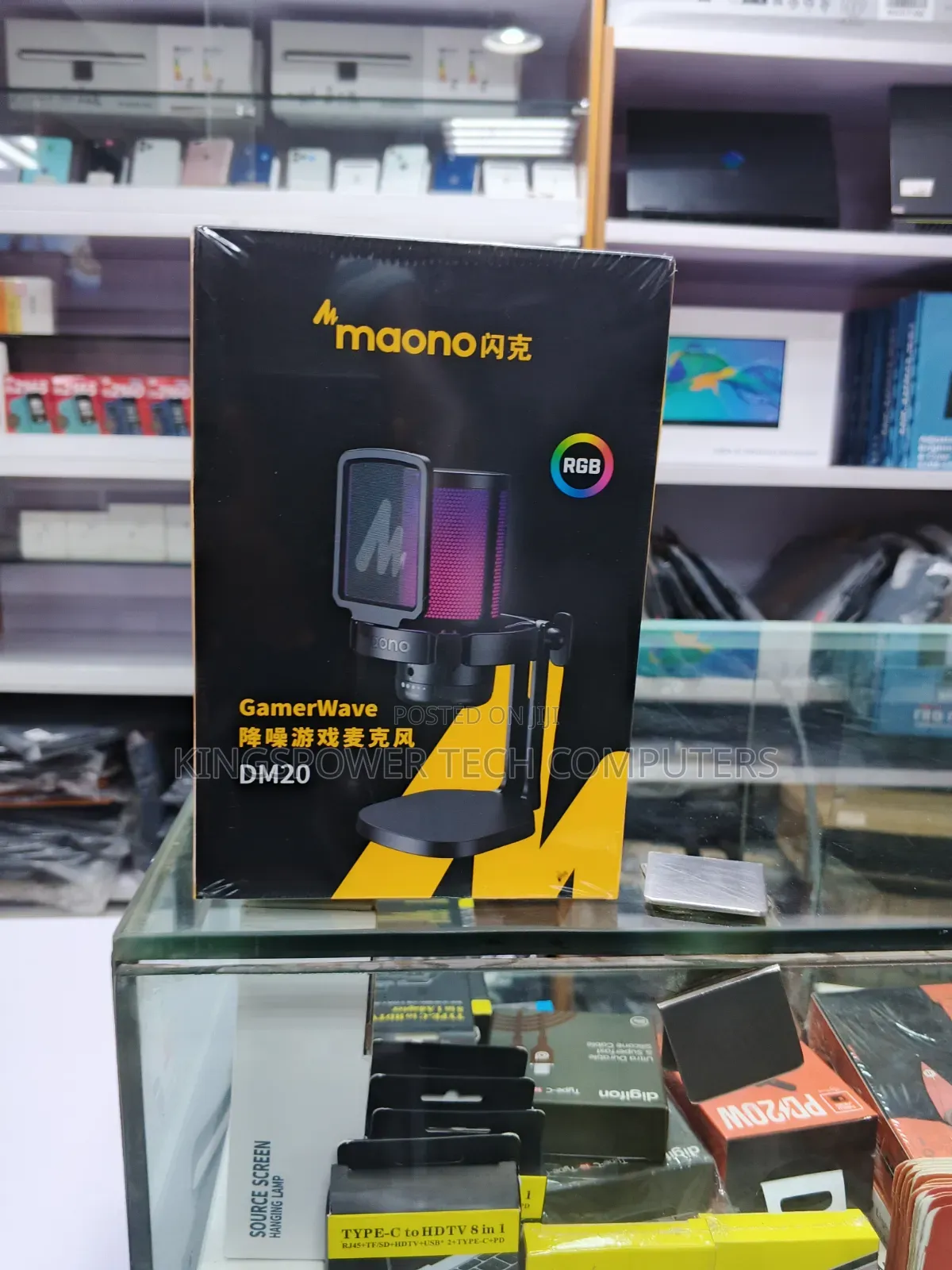 Maono Dm20 RGB Usb Gaming Microphone for Streaming Podcast