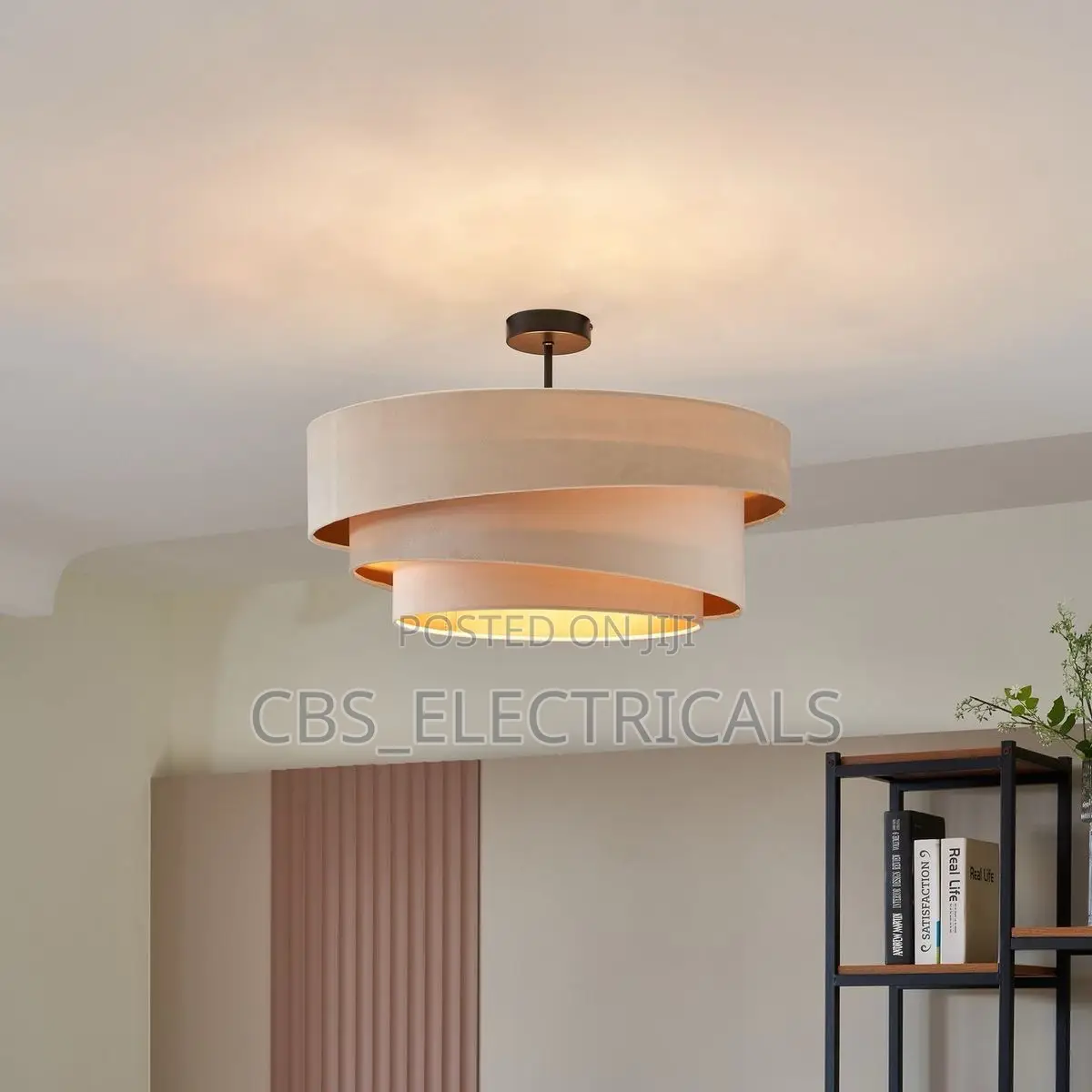 Elegant Tiered Fabric Chandelier