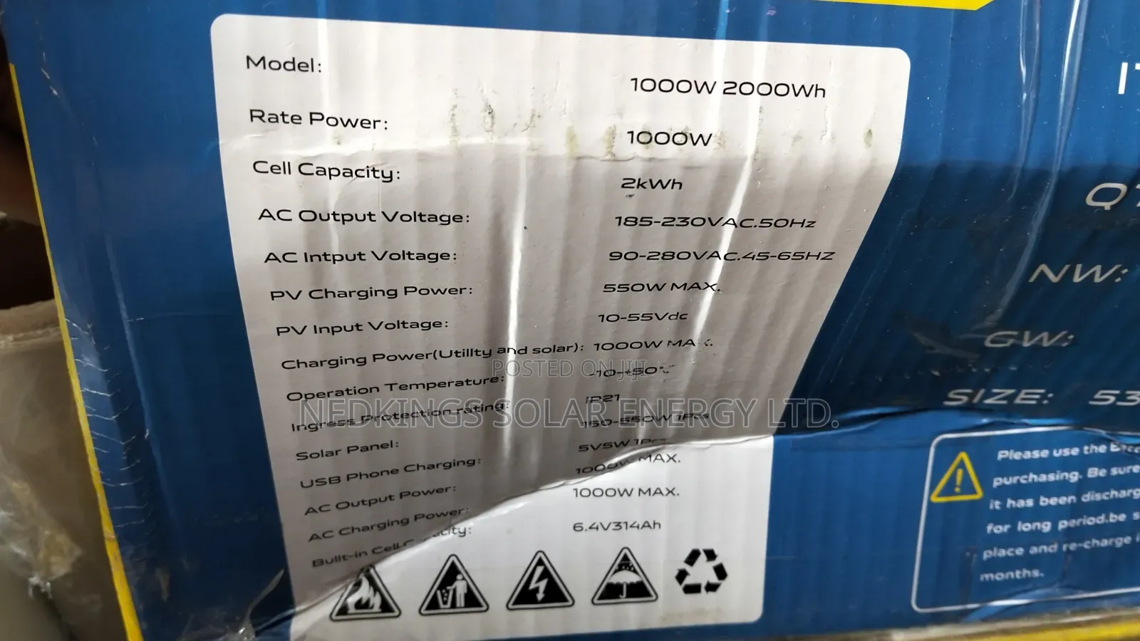 1000w 2kwh MSN Solar Generator