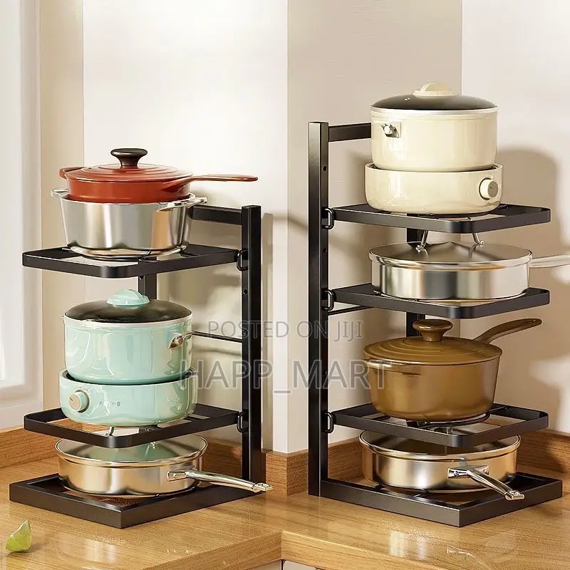 4-Tier Kitchen Pot Pan Storage Rack