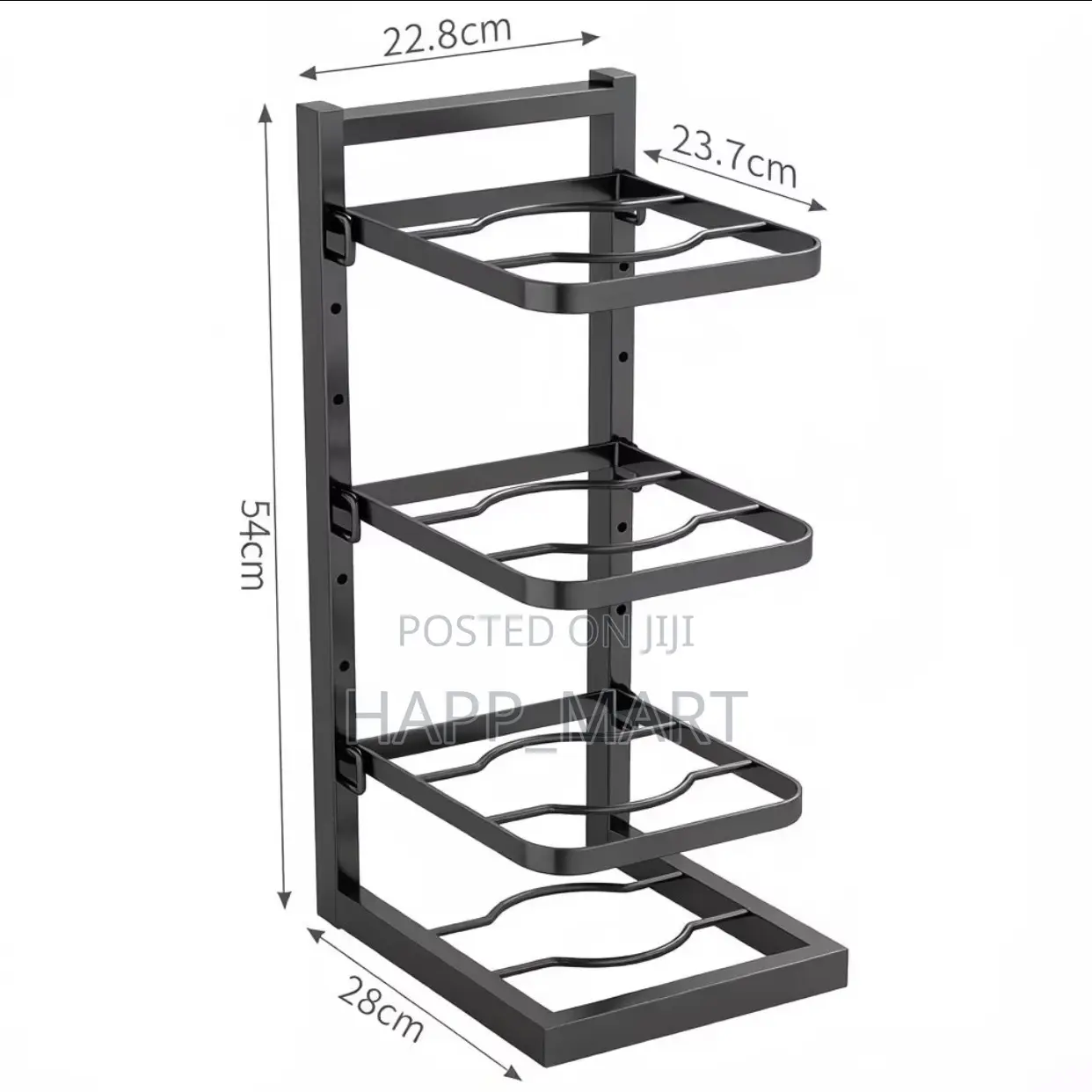4-Tier Kitchen Pot Pan Storage Rack