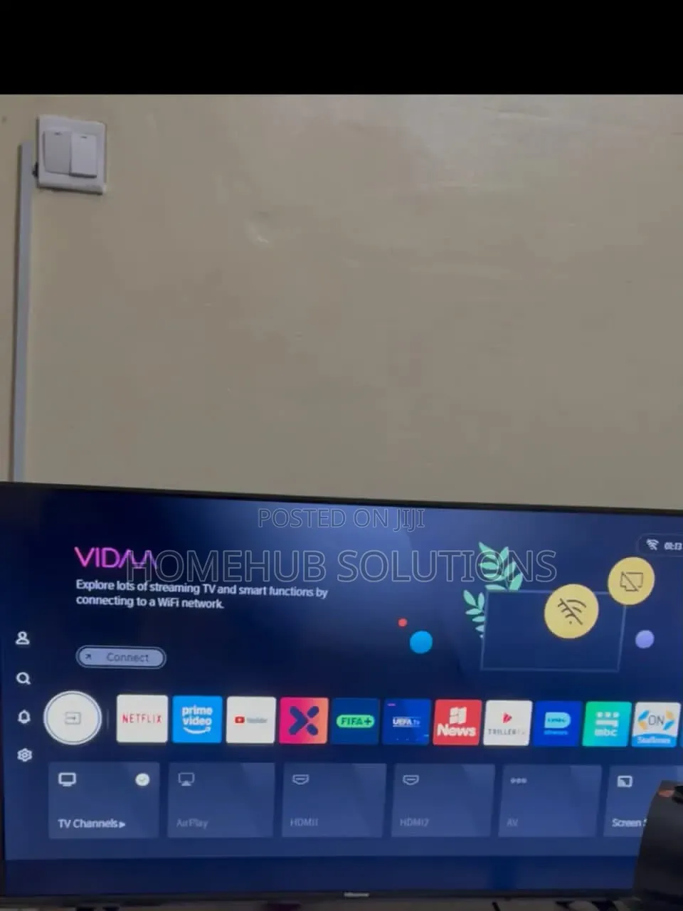 Neatly Used 43" Hisense Smart Tv