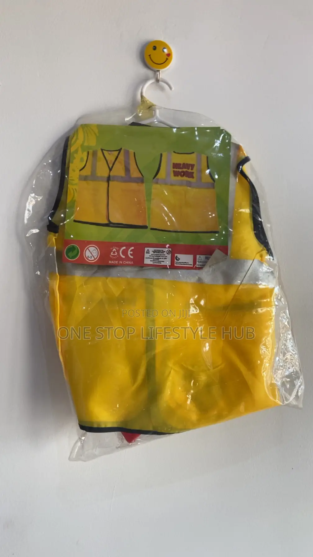 Kids Construction Worker Costume Set With Helmet Tools (Brand New)