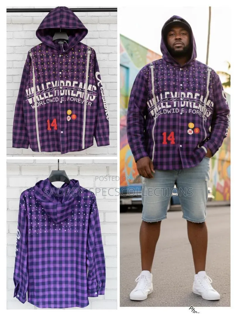 Long Sleeve Shirt With Button Down Vibe With Hoodies Cap