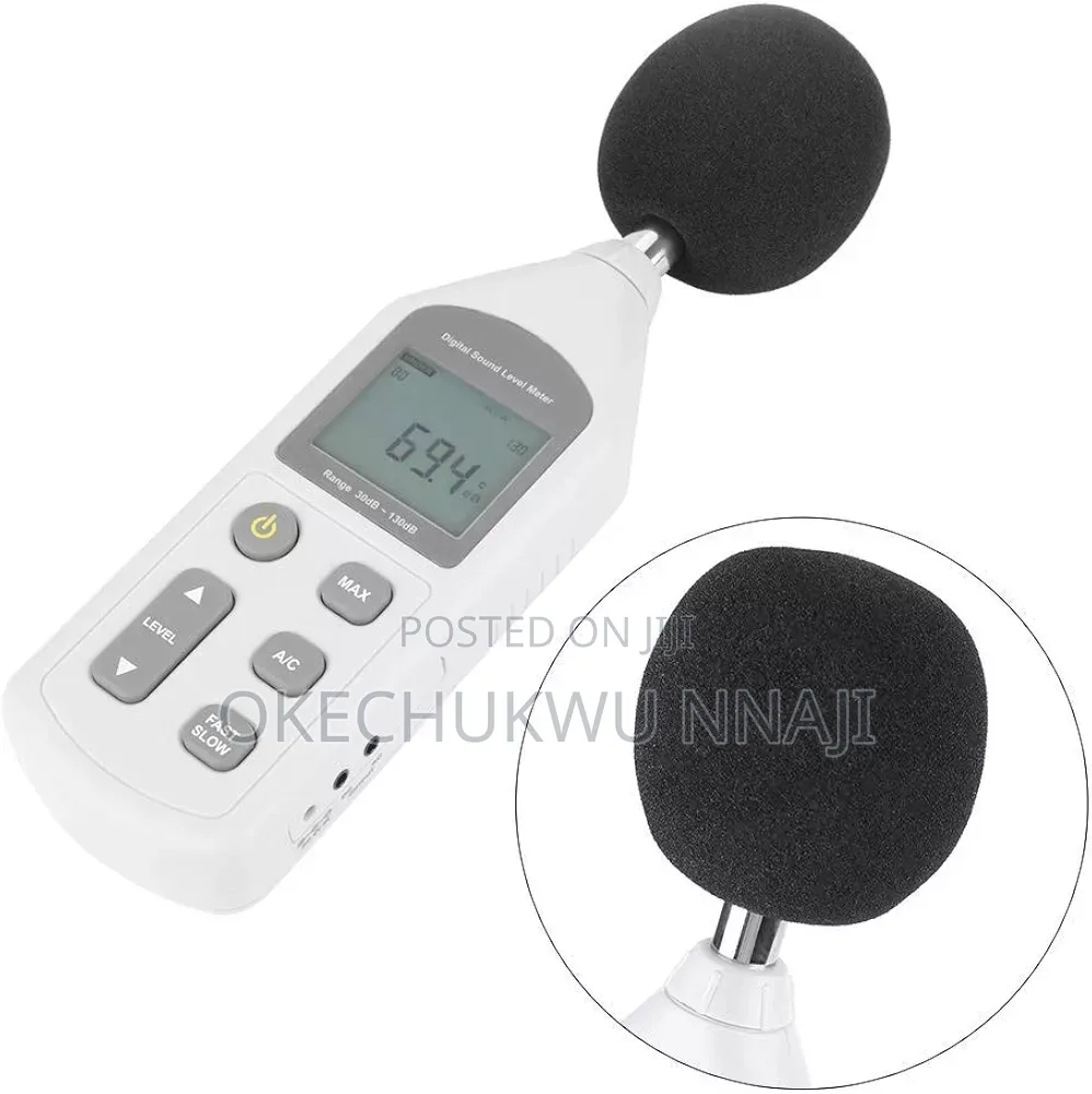 Digital Noise Level Meter 30 to 130 Db (A) for Monitoring Noise Levels