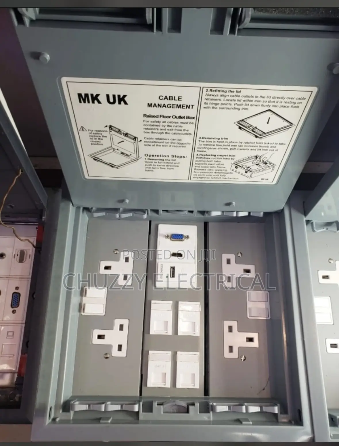 Mk Uk Raised Floor Outlet Box
