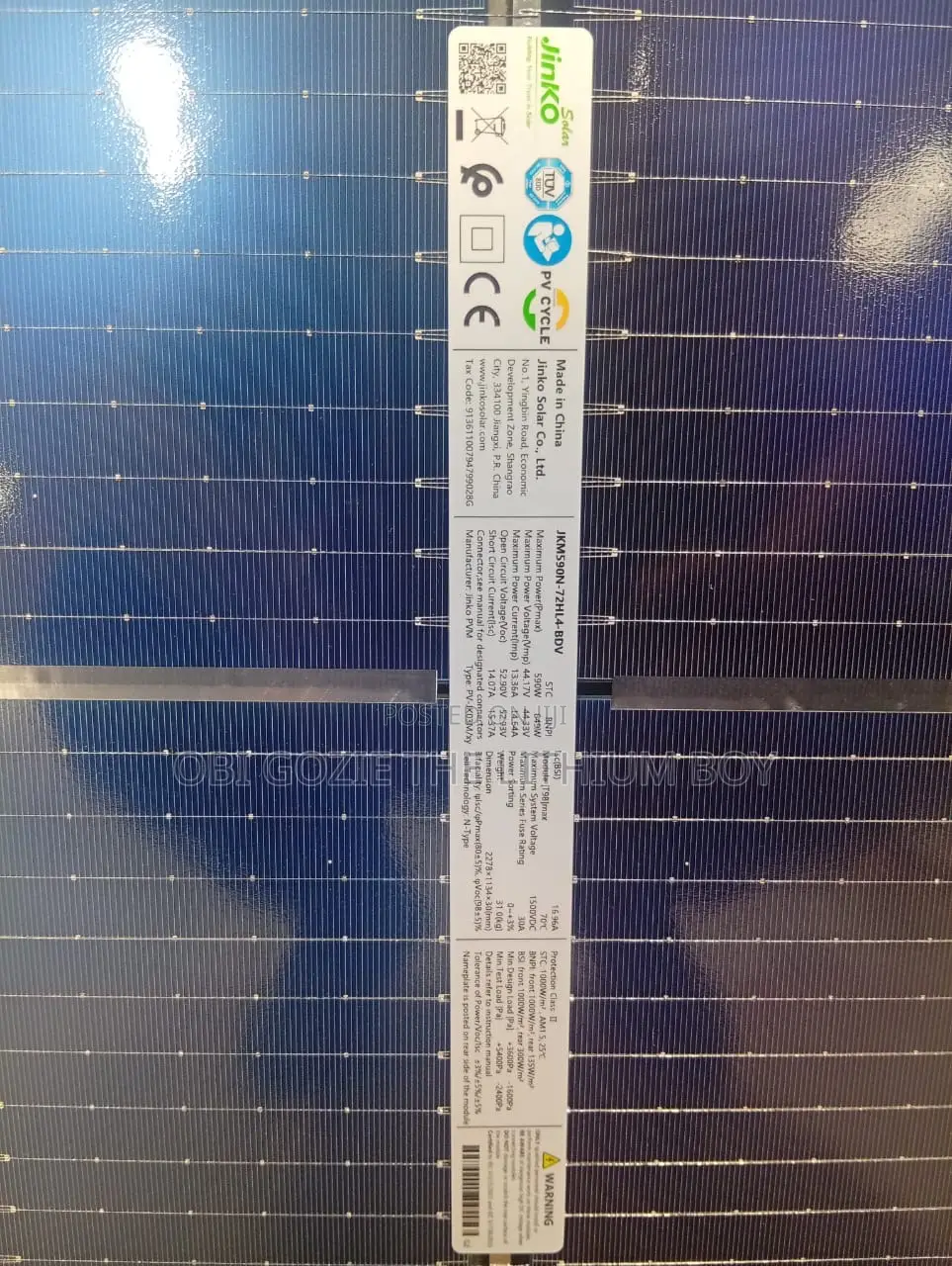 590w Jinko Solar Panels Best Importer of Solar Panel in Ojo Alaba