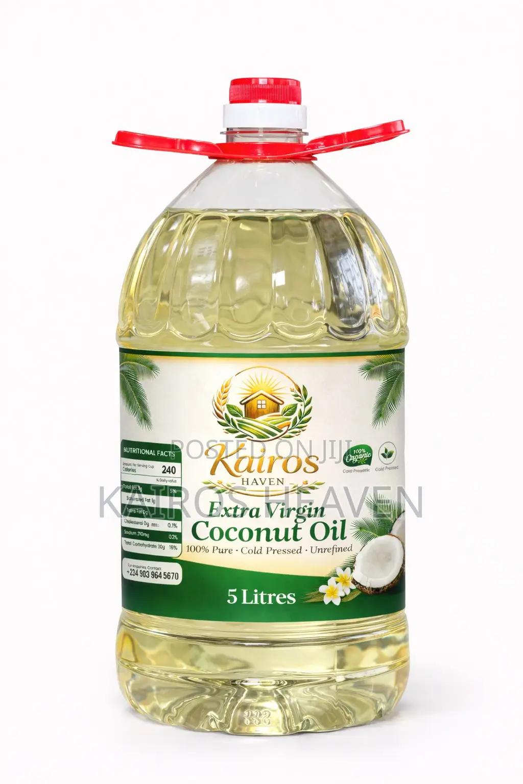 Virgin Coconut Oil ( Cold Pressed) 5 Liters