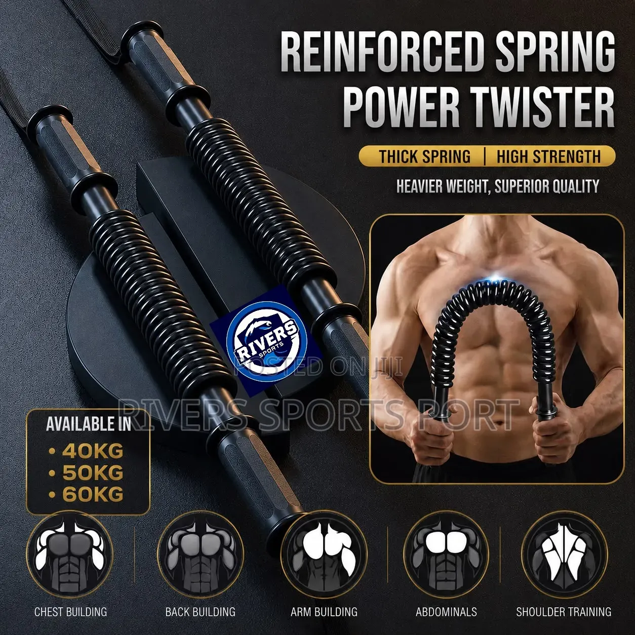 Power Twister Arm Strength Fitness Equipment Chest Expander