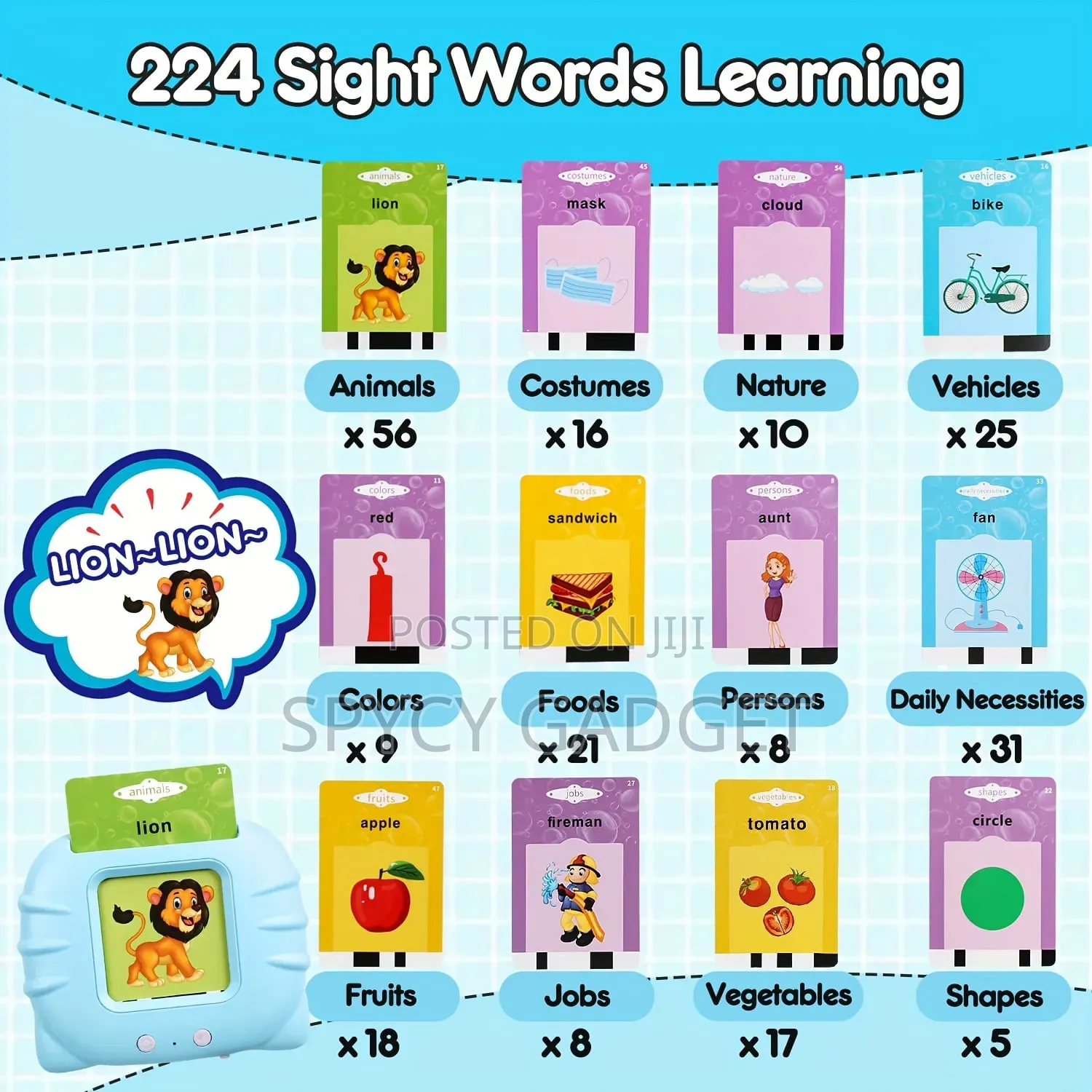 Words Pronunciation Early Educational Cards For Kids
