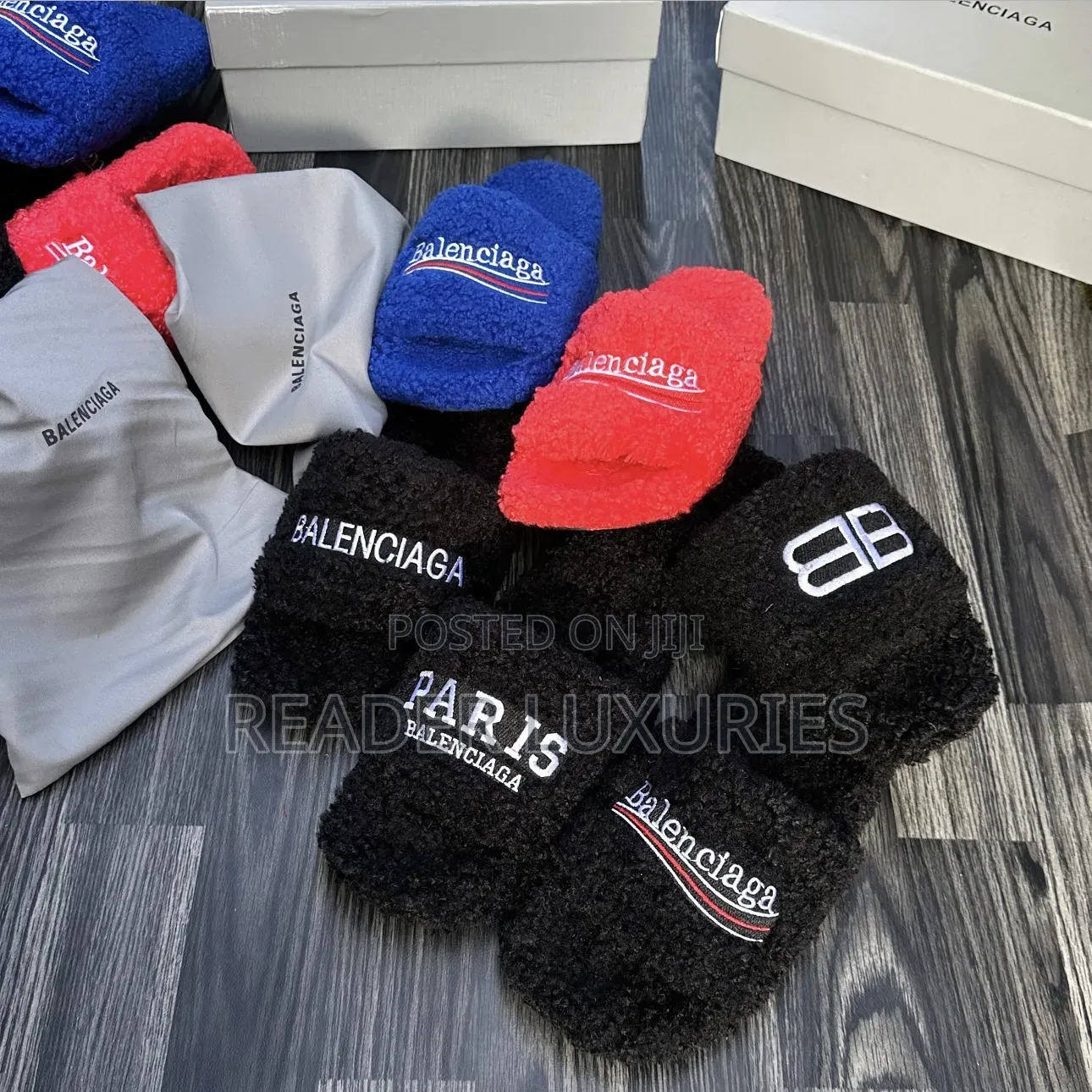 Balenciaga Furry Slips