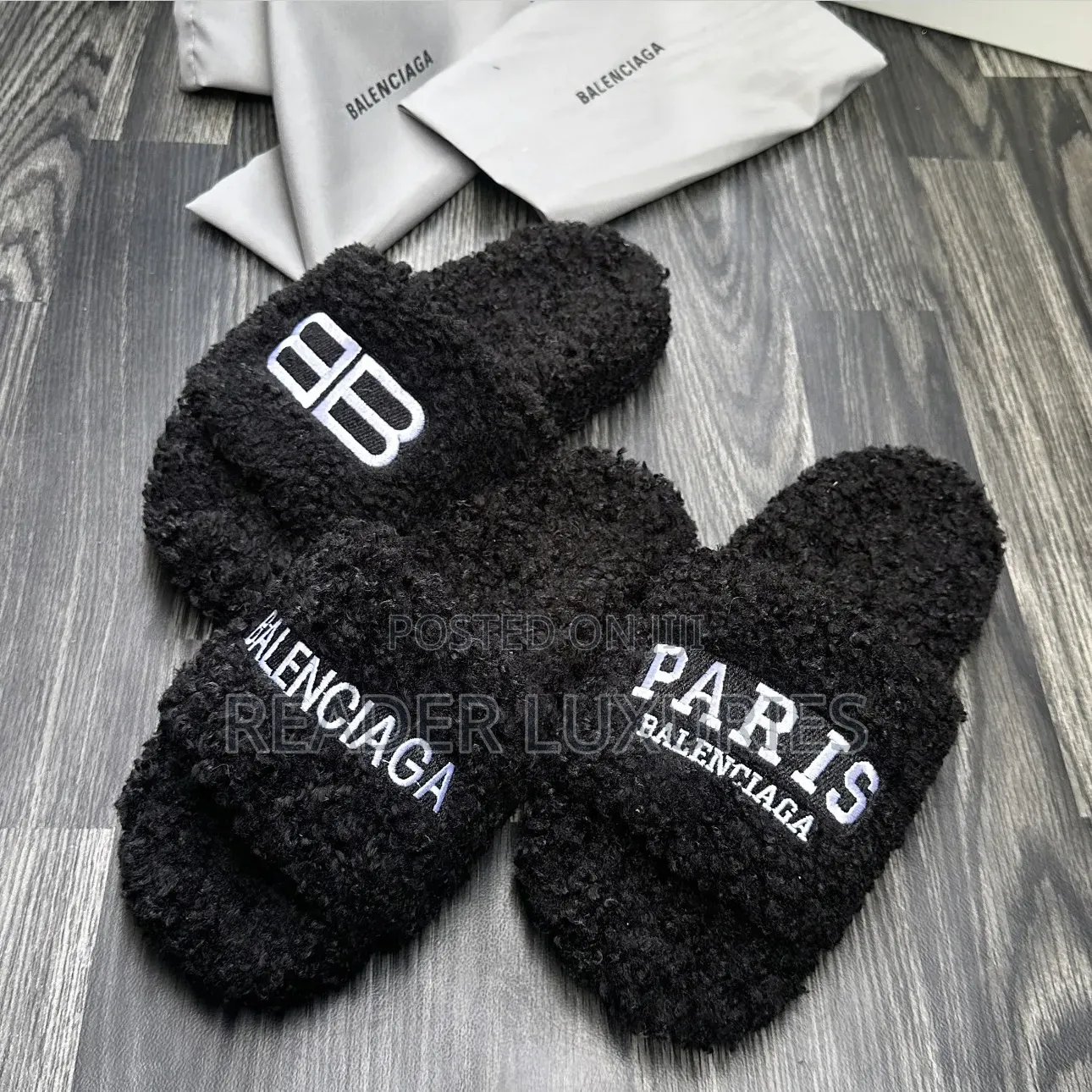 Balenciaga Furry Slips