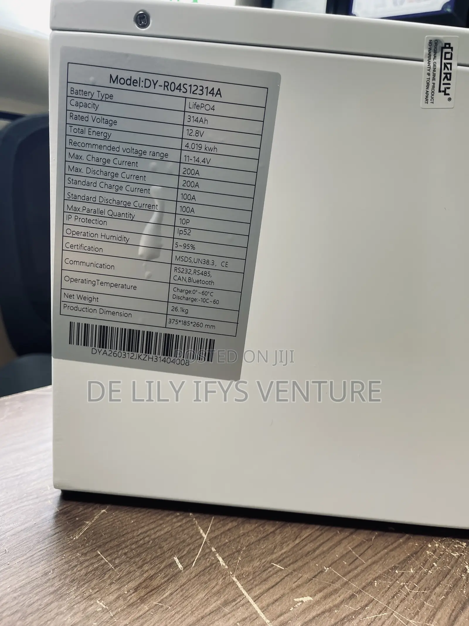 Deriy Lithium Battery 4kwh /12v