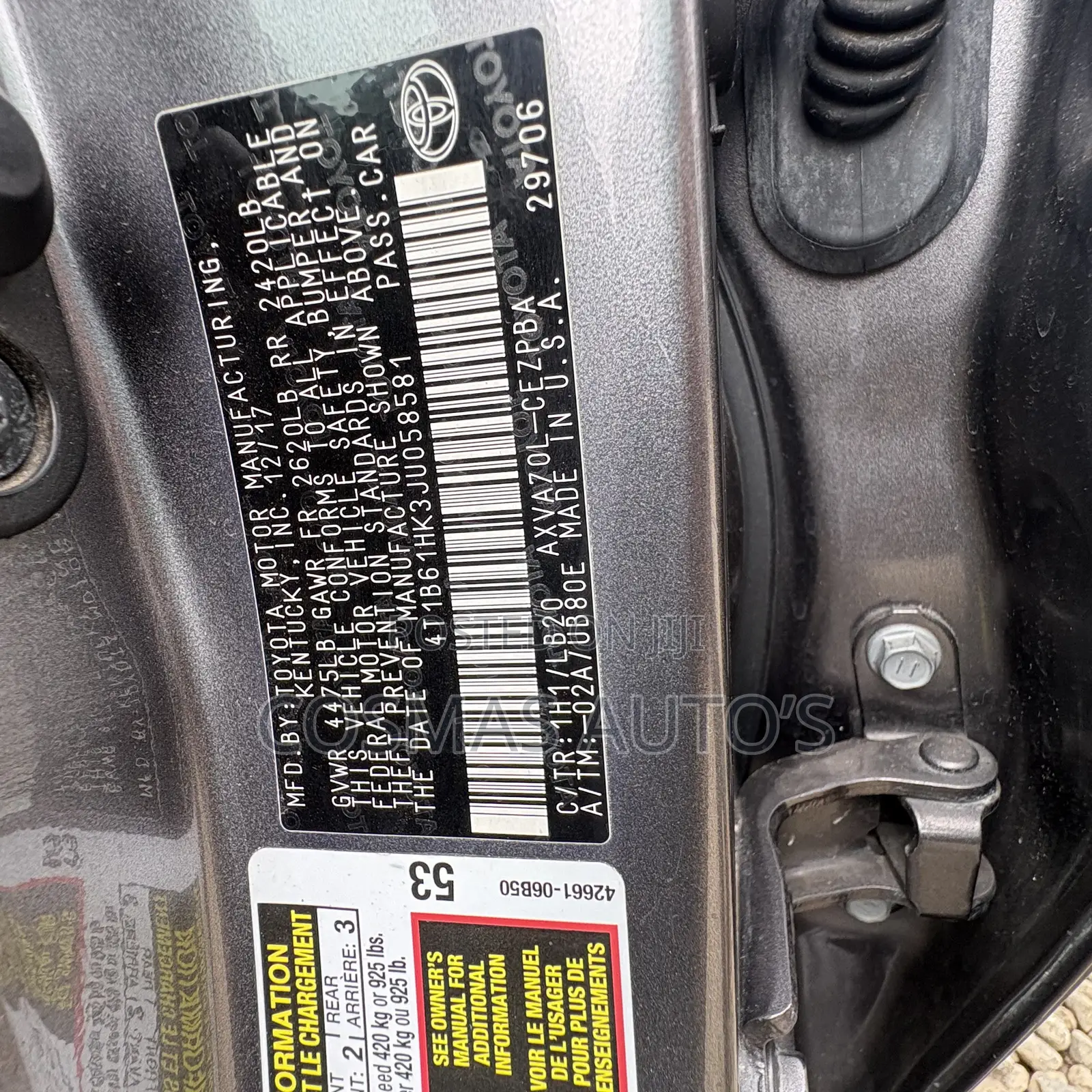 Toyota Camry XSE FWD (2.5L 4cyl 8AM) 2018 Gray