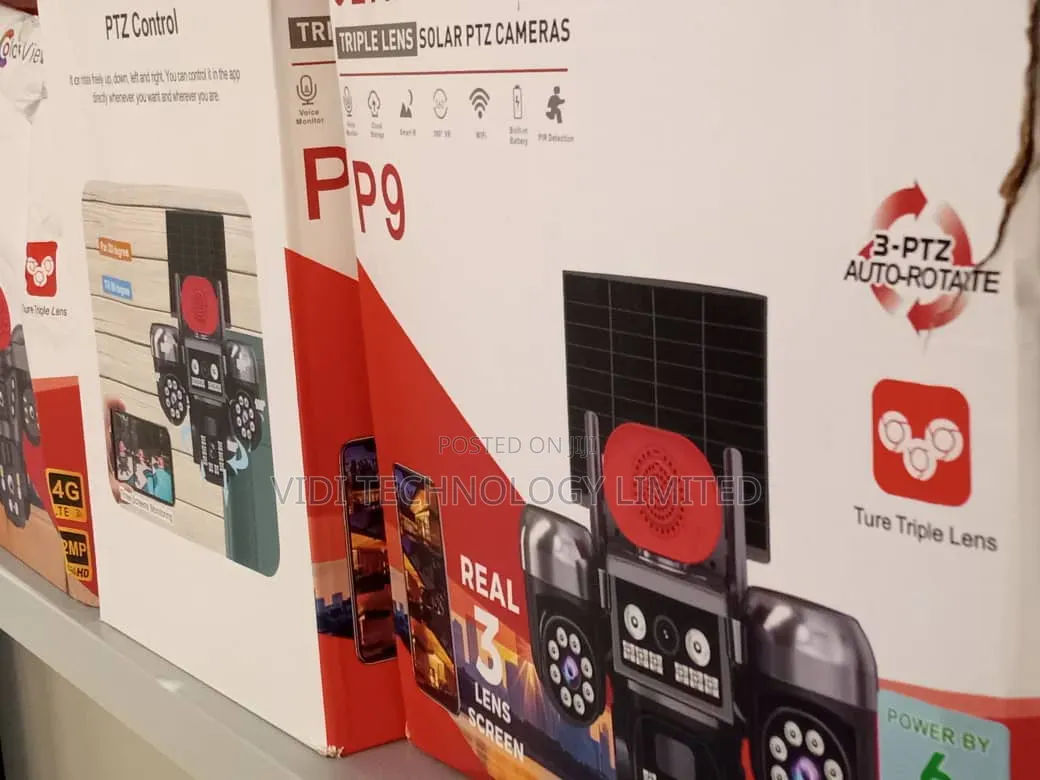 Solar Camera P9 Ultra Hd Triple Lens Solar PTZ Camera