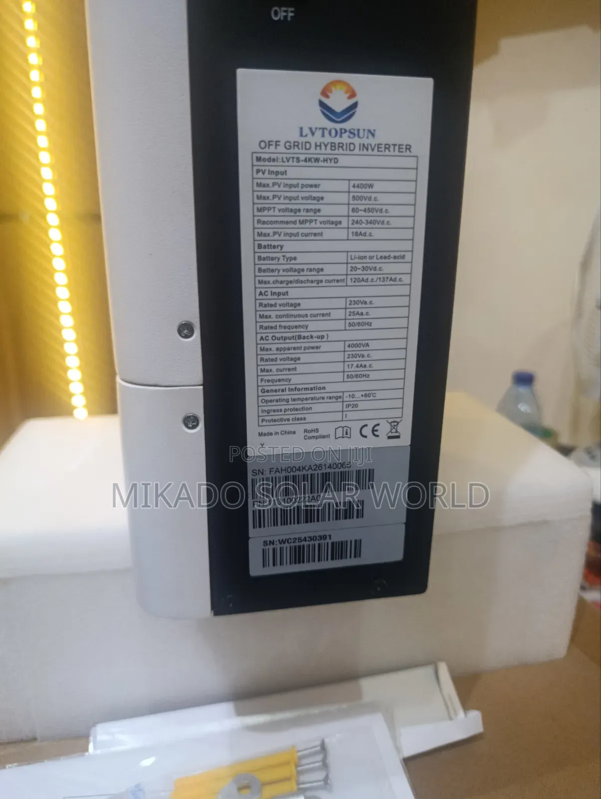 Lvtopsun 4kw/4kva 24v Hybrid Solar Inverter – Brand New