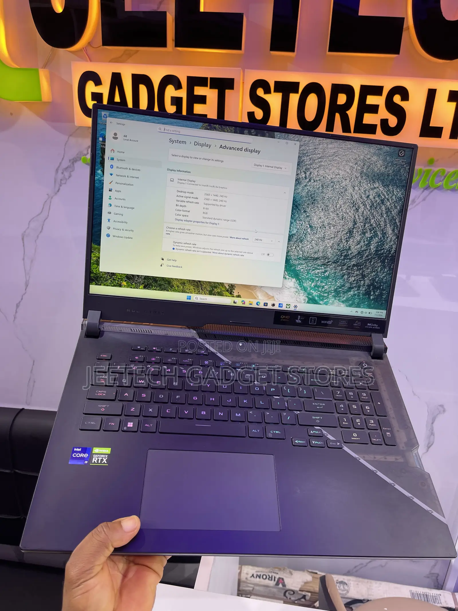 Laptop Asus ROG Strix G17 32GB Intel Core i9 SSD 1T
