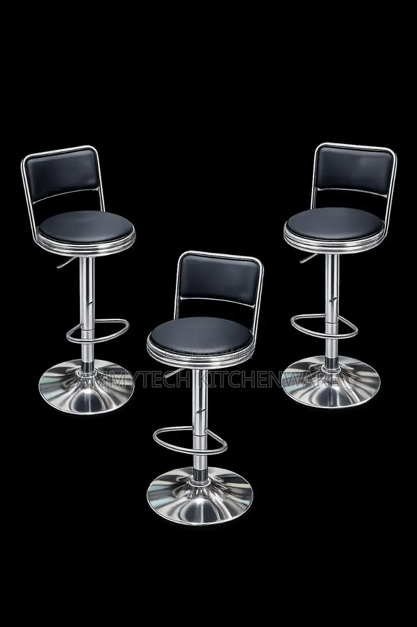 360 Swivel Comfort Leather Bar Stool