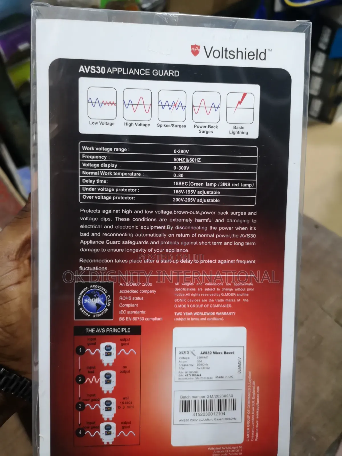 Sonik Avs30 Voltshield 30a Automatic Voltage Protector – Brand New