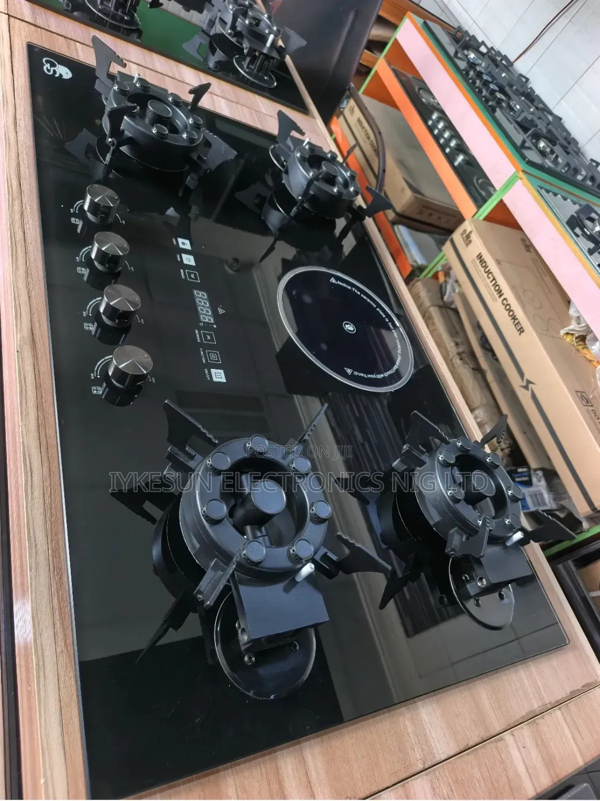 Original Gs Latest Design Built-in Flips Up 4+1 Gas Electric Cooker