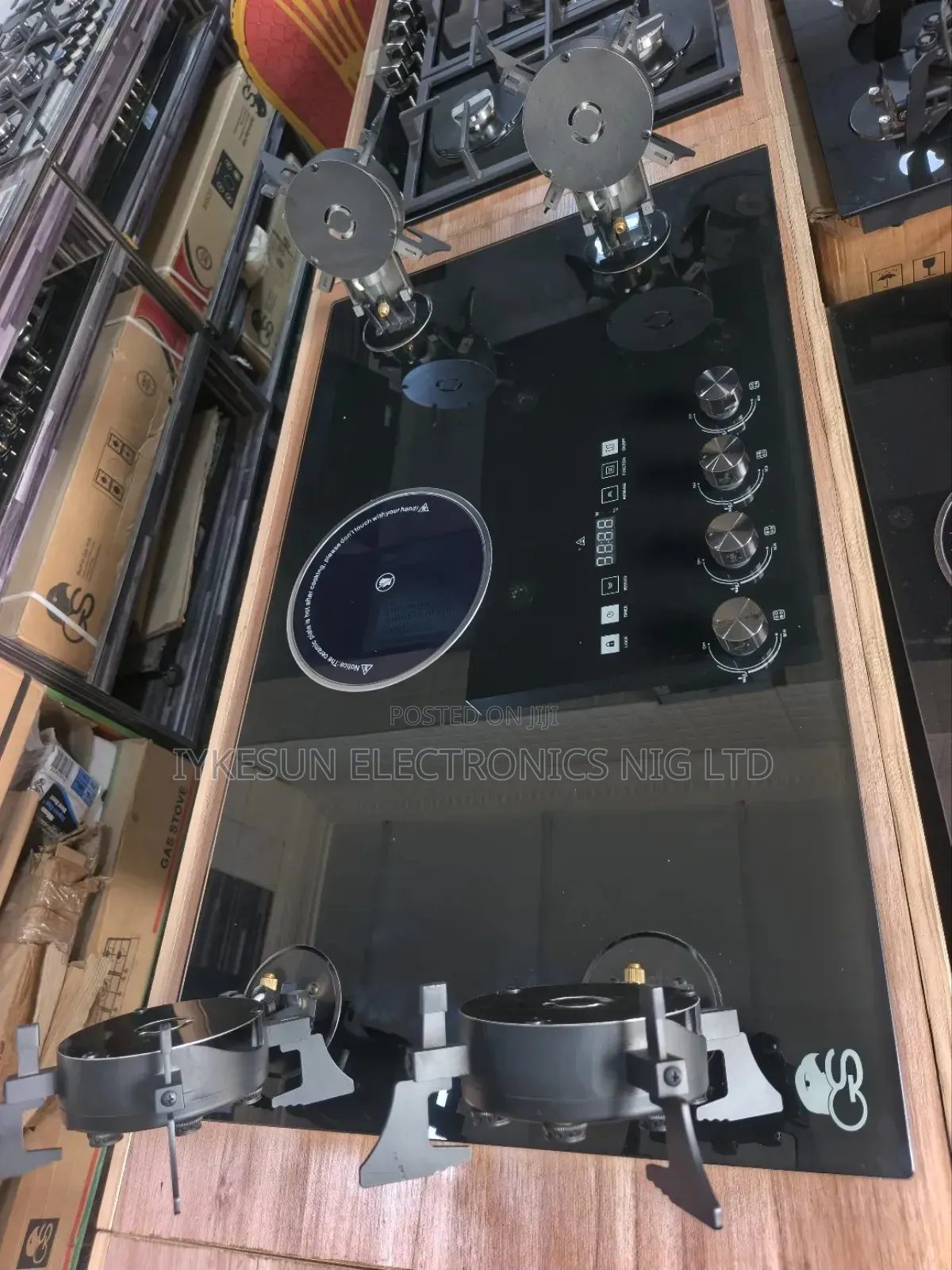 Original Gs Latest Design Built-in Flips Up 4+1 Gas Electric Cooker