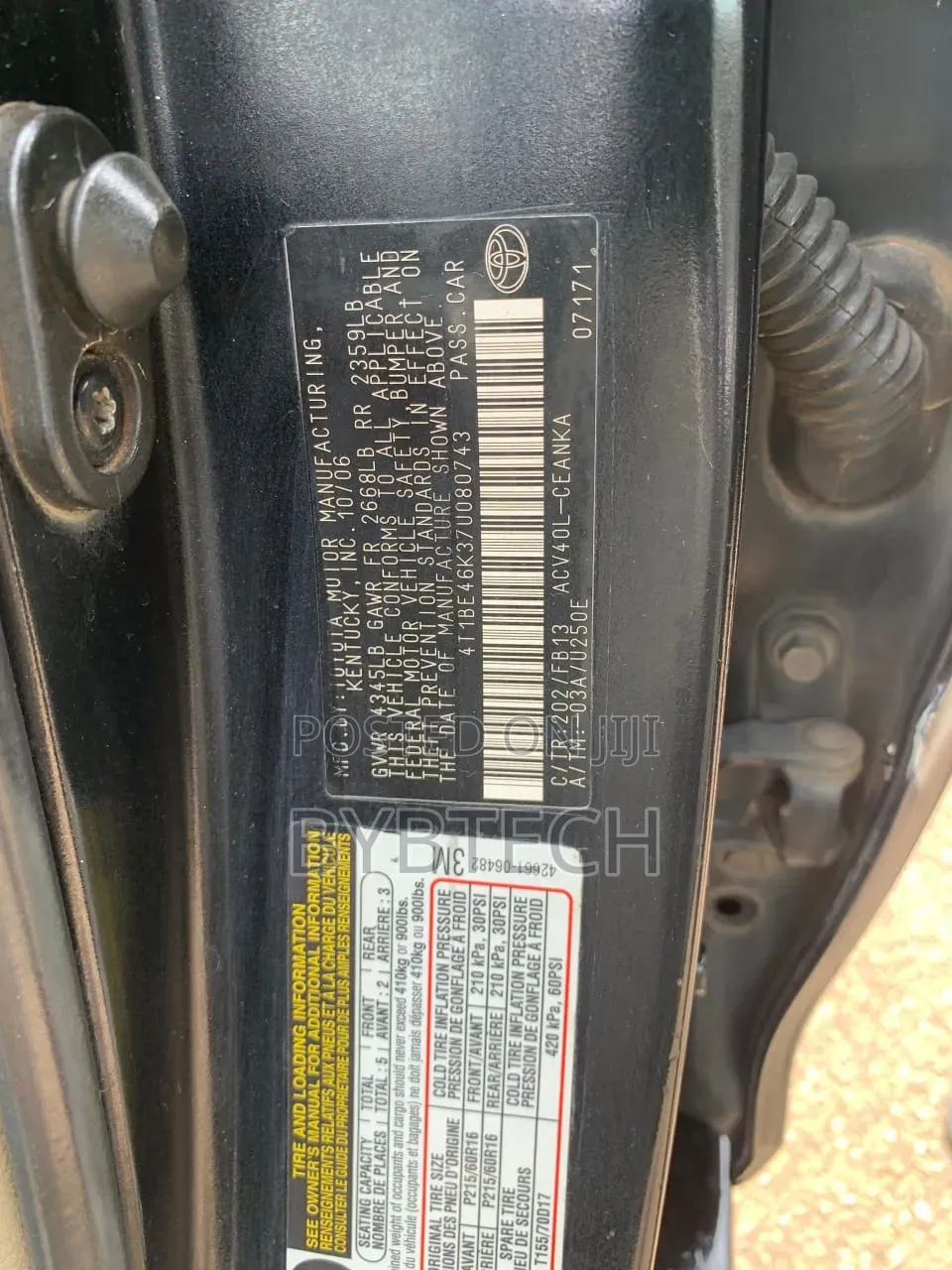Toyota Camry 2008 Black