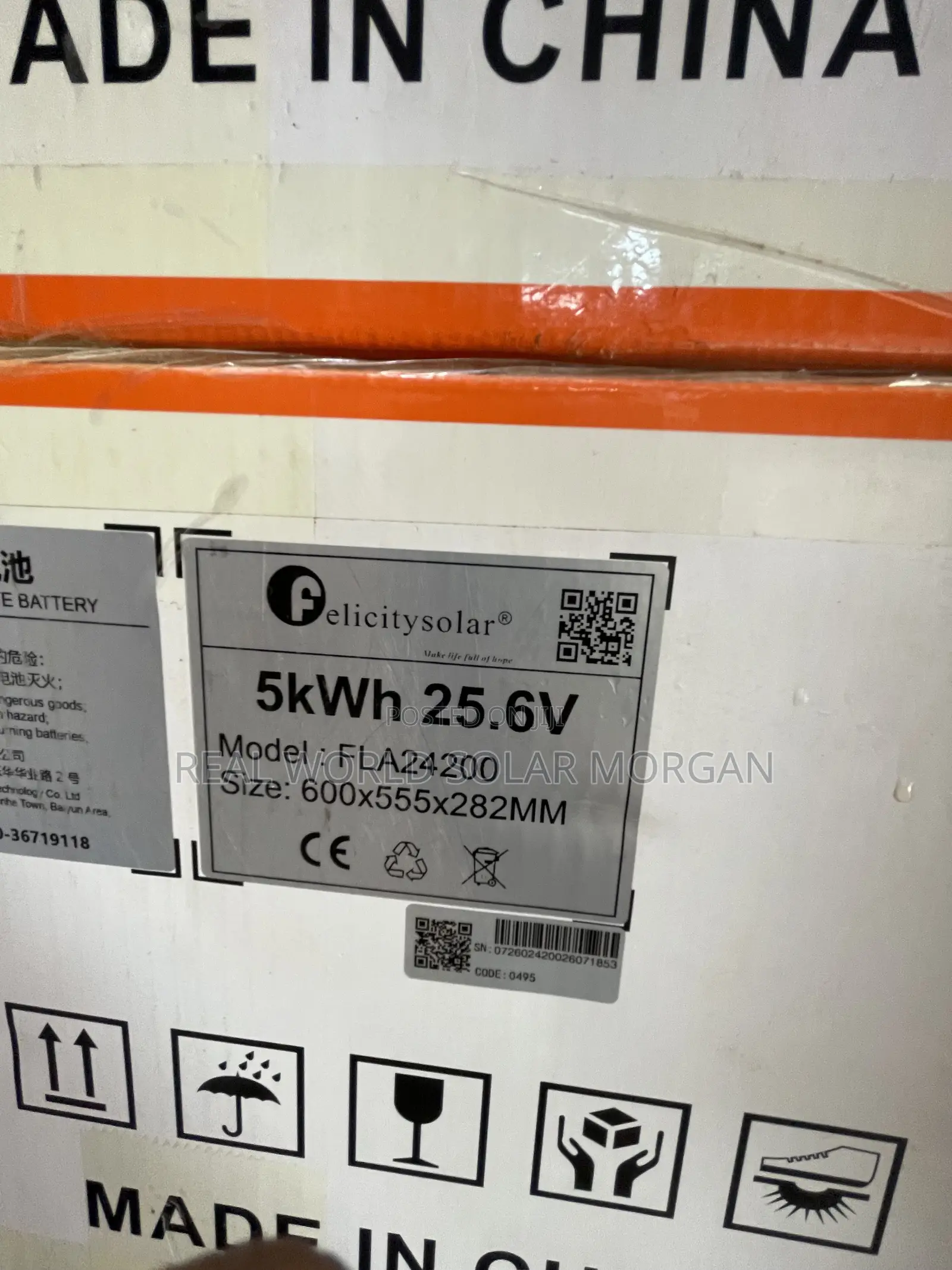 (25.6v) 5kwh Felicity Lithium Battery