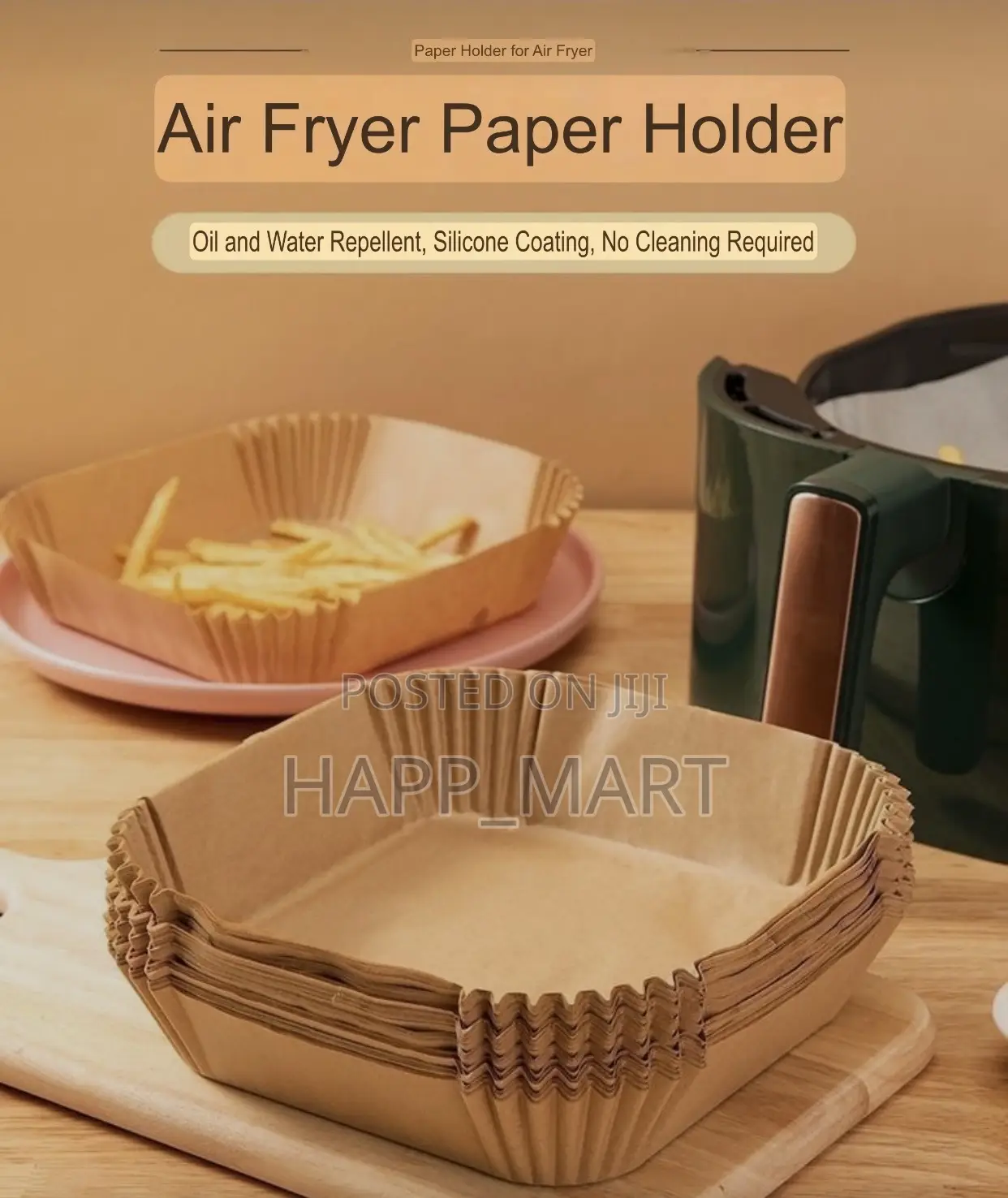 50pcs Large Air Fryer Paper Liners (6l–8l)