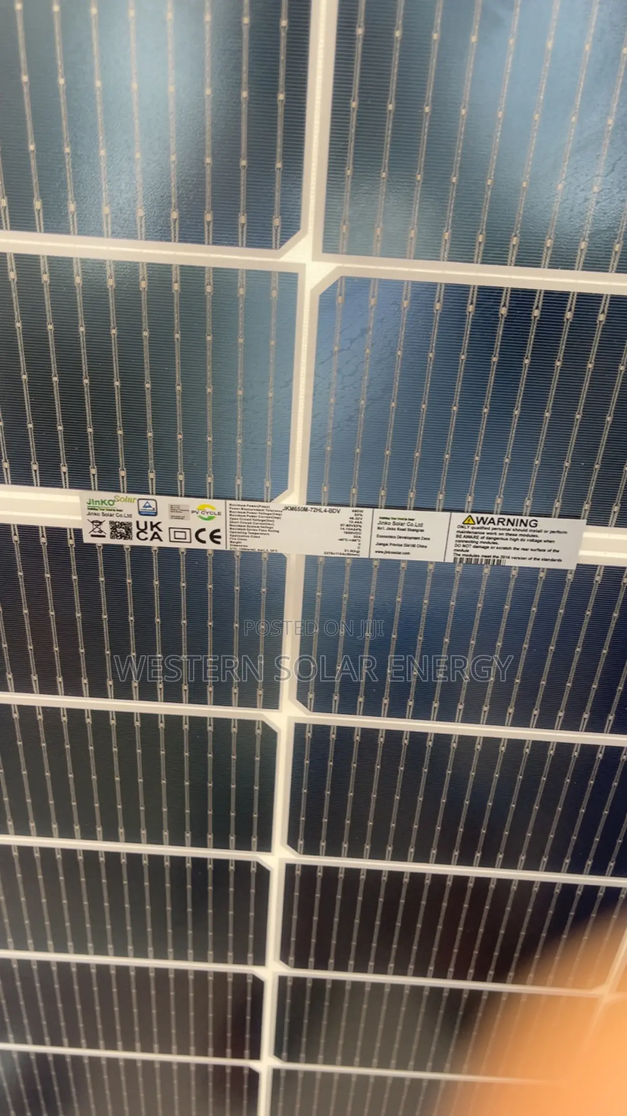 650w Jinko Bifacial Solar Panel