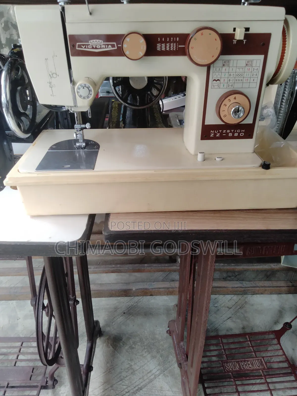 Original Electric and Manual Straight and Zigzag Sewing Machine.