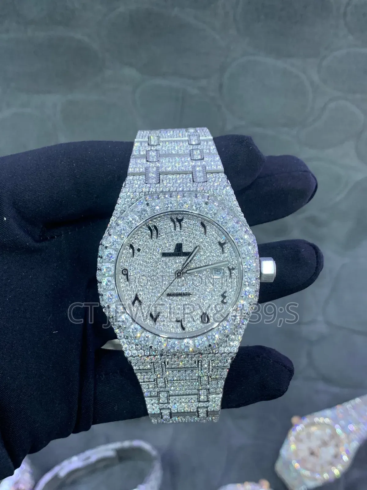 Iced Out Audemars Piguet Mens Diamond Watch High Grade