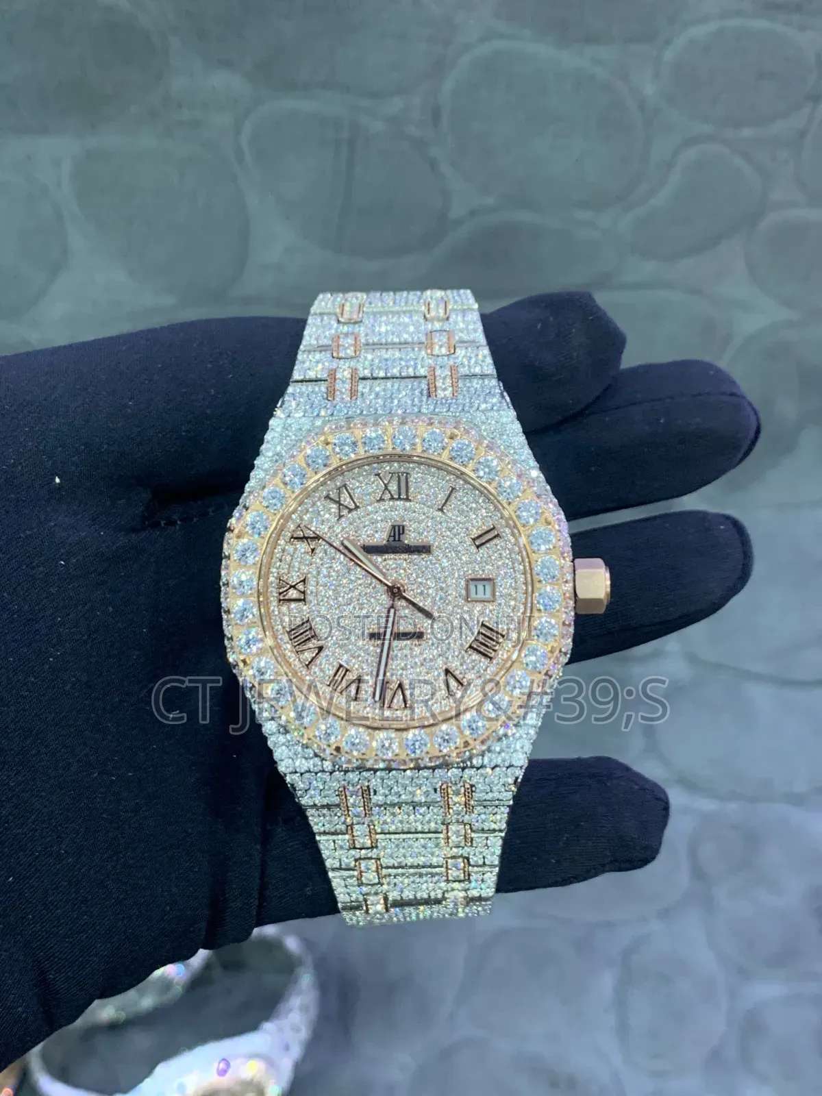 Iced Out Audemars Piguet Mens Diamond Watch High Grade