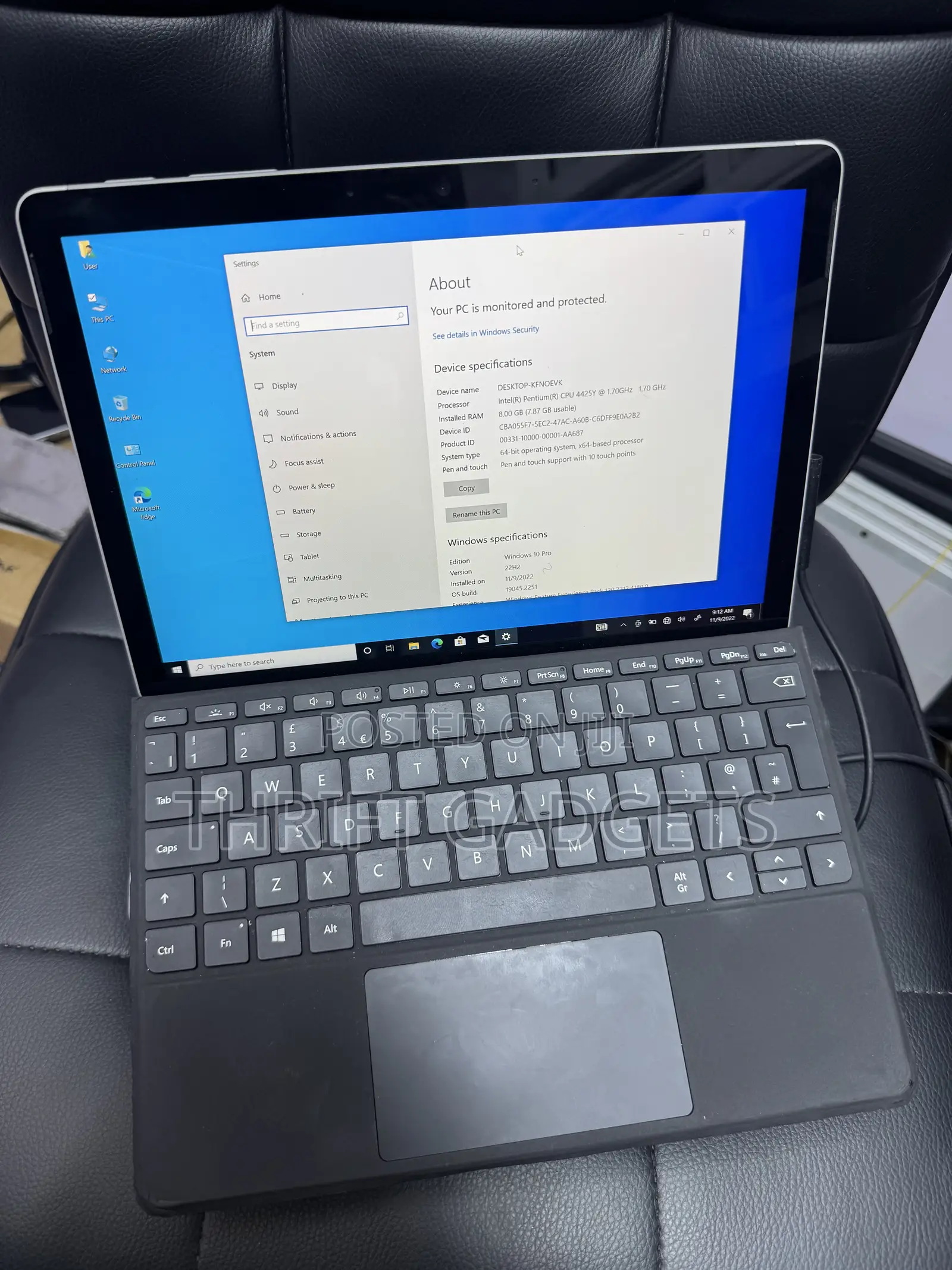 Laptop Microsoft Surface Go 2 8GB Intel Pentium SSD 128GB