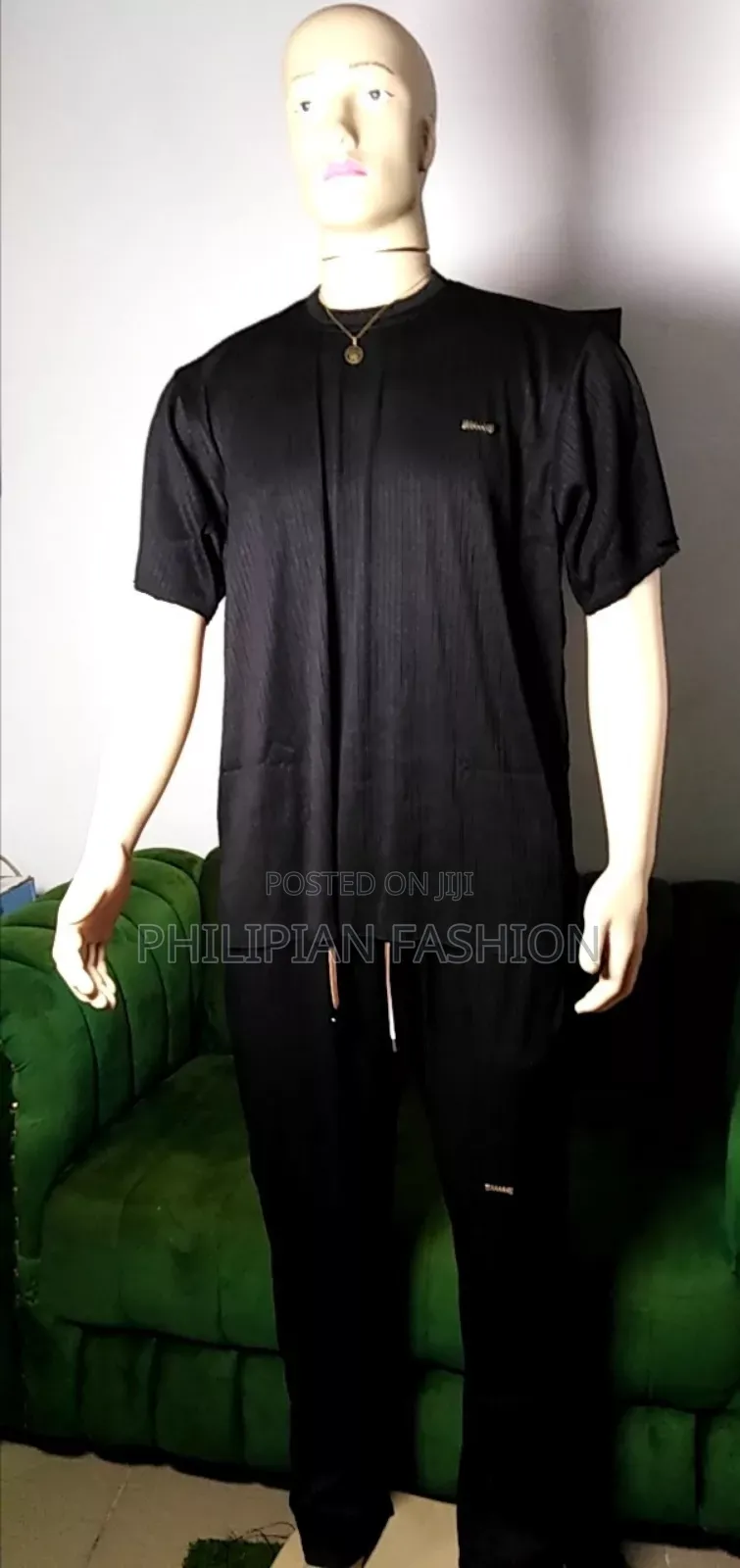 Unisex Black Top and Trouser