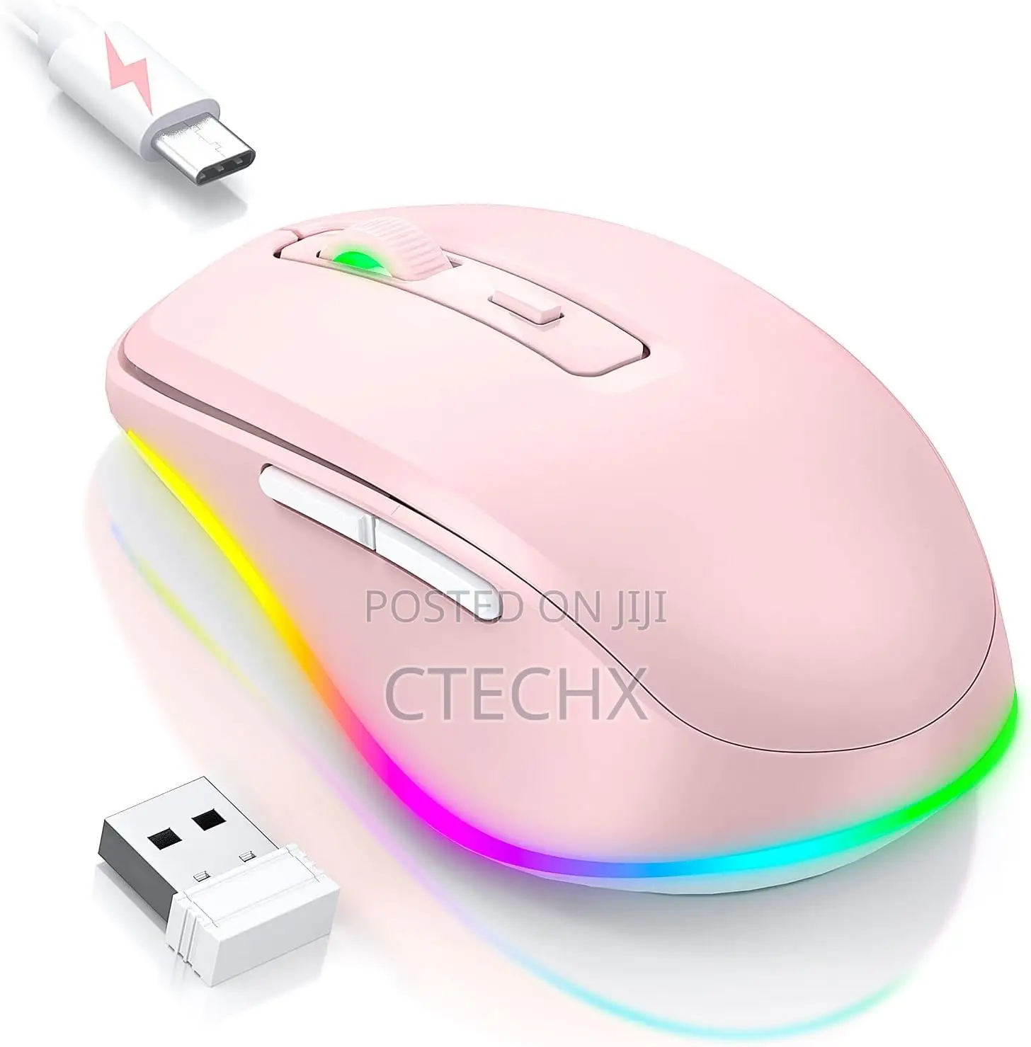 Seenda Wireless Mouse, Rechargeable Led With Built in Jiggler Mover