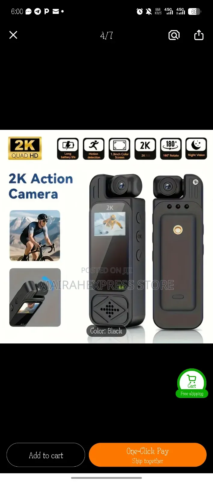 Full Hd Potable Rotating Action Camera/Video Recorder