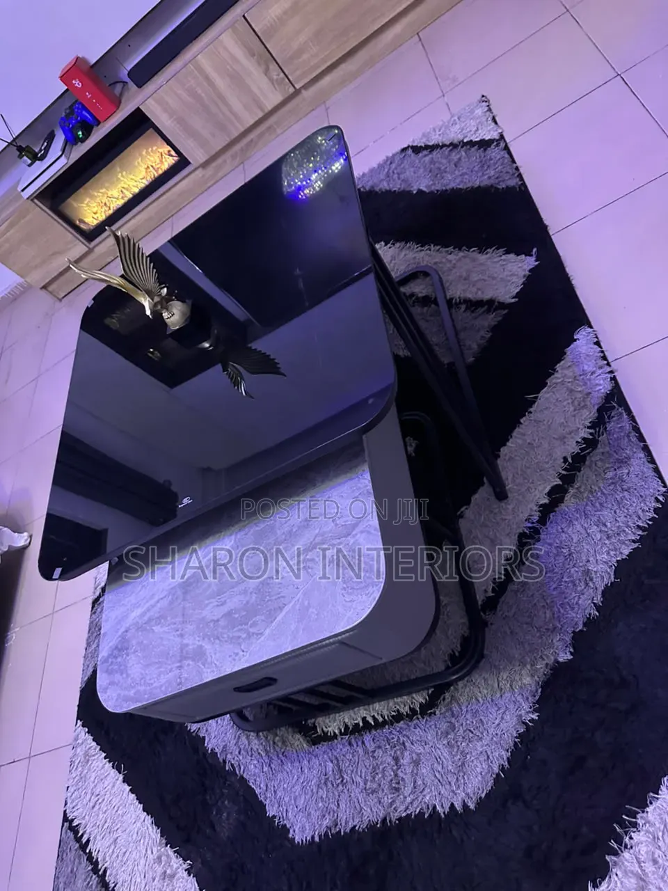 Imported 2in1 Marble and Glass Table
