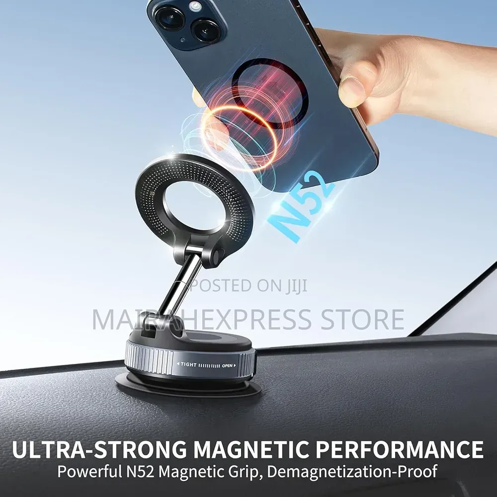 2pcs Rotatable Magnetic Phone Holder With Vacuum Suction