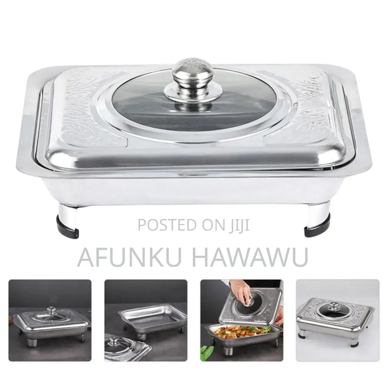 Stainless Fast Food Dish With Cover