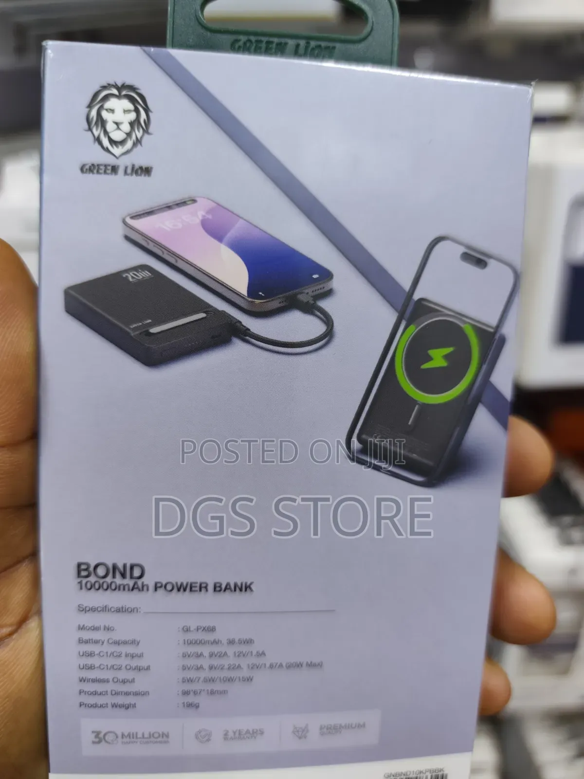 Green Lion Bond 10,000mah Power Bank Magasfe