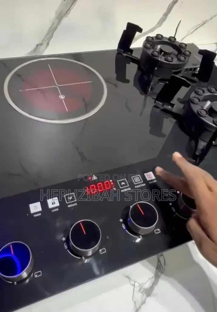 Meestajames Original 4 Gas Burner 1 Electric Cooker Flip Up Burner