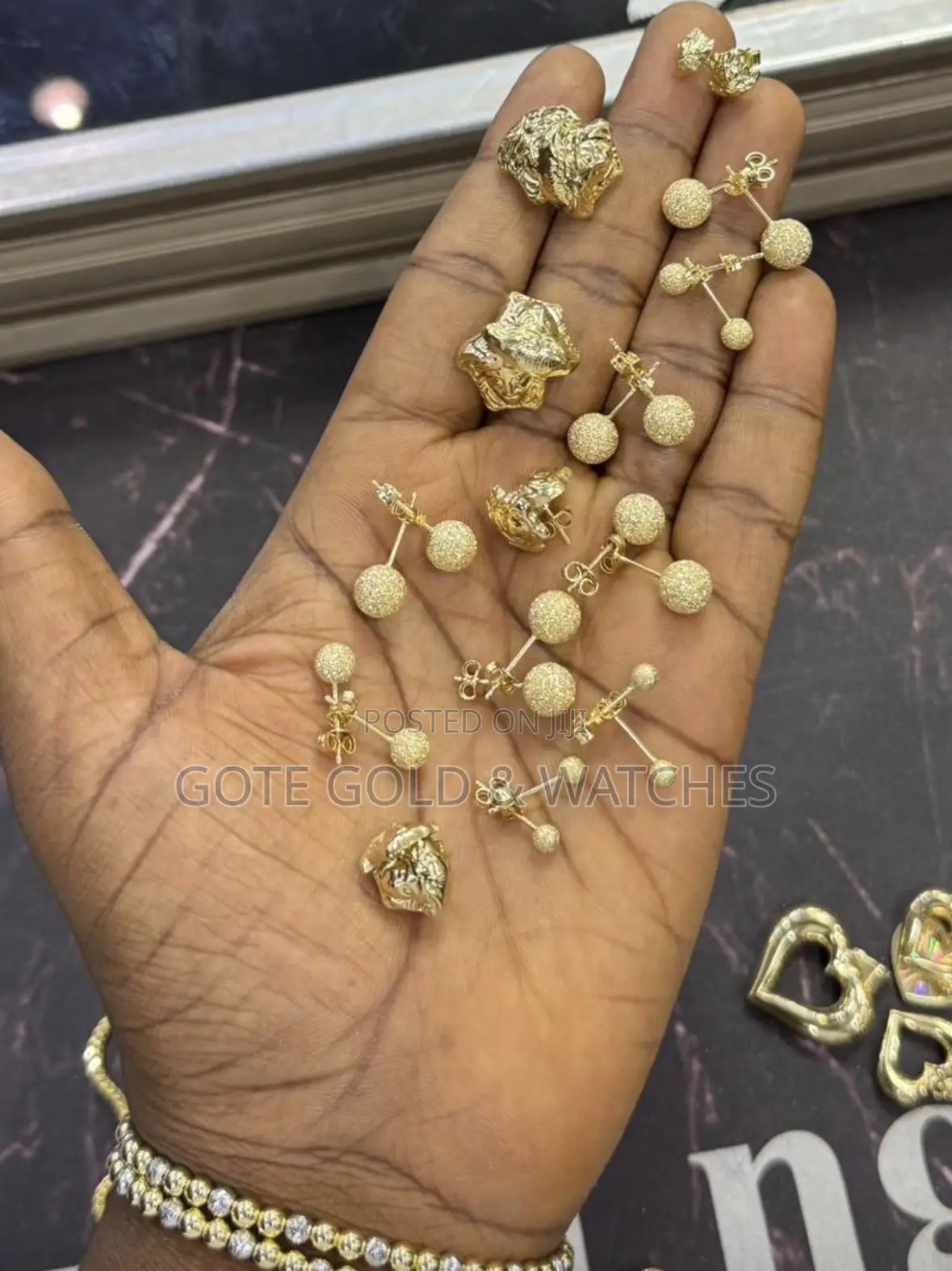 Authentic 18 Karat Gold Stud Earrings (We Also Buy Swap Old Gold)