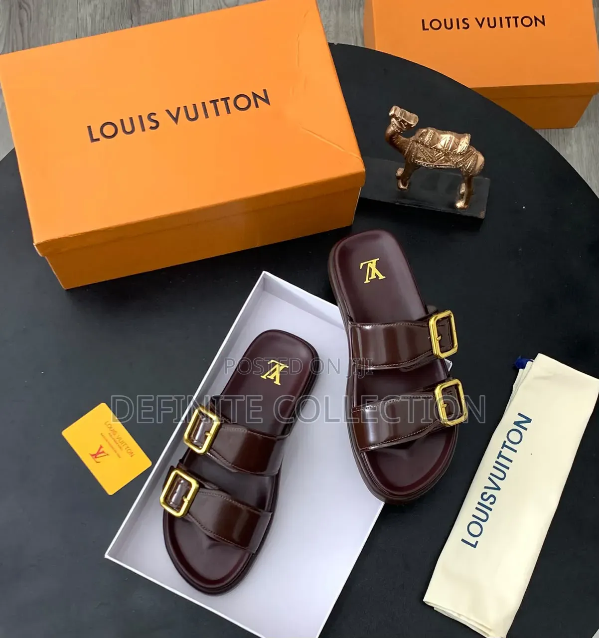 New Louis Vuitton Leather Slippers